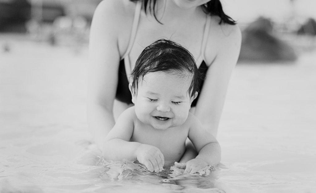 Zwemmen met baby plezier.
