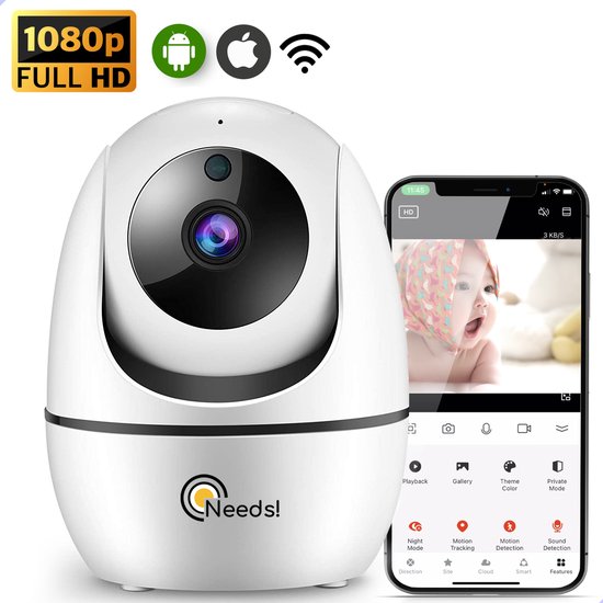 Full HD Wifi Babyfoon met Camera