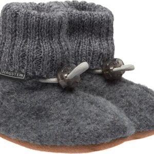 Bergstein Cozy Baby - Babyslofjes - Jongens & Meisjes - 100% Zuiver scheerwol - Grey