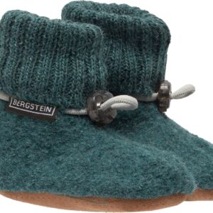 Bergstein Cozy Baby - Babyslofjes - Jongens & Meisjes - 100% Zuiver scheerwol - Seagreen
