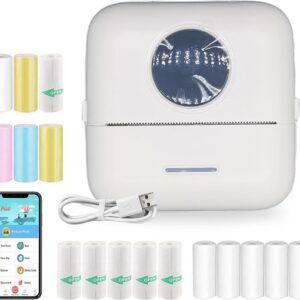 HeppieBabie Bluetooth Pocket Printer - Mini Printer - Sticker - Mobiele Fotoprinter - Incl 16 Papierrollen