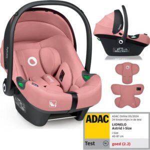 Lionelo Astrid i-Size Autostoel – ADAC 5-sterren – 40-87 cm – RWF – Memory Foam – Verstelbare hoofdsteun (7 cm) – Holmbergs gordels – Compatibel met ISOFIX-base & kinderwagen –...