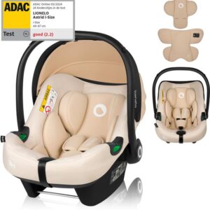 Lionelo Astrid i-Size Autostoel – ADAC 5-sterren – 40-87 cm – RWF – Memory Foam – Verstelbare hoofdsteun (7 cm) – Holmbergs gordels – Compatibel met ISOFIX-base & kinderwagen –...