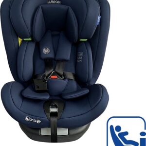 LUVION® Aegis 360° Autostoel Royal Midnight Blue - i-Size ISOFIX - 40–150cm Autozitje Groep 0 1 2 3 - Blauw