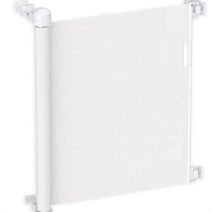 Goliving Oprolbaar Traphekje - Veiligheidshekje - Kinderhekje - Push & Turn - 10 tot 150 cm Breed - Aluminium frame - Mesh - Wit