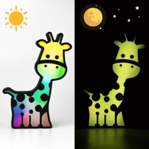 KiddieAlarm Giraf Nachtlampje & Slaaptrainer - Kinderwekker - Slaapwekker - Peuterwekker - Baby - Peuter - Tiener - Dag- en nachtritme - Geen lawaai | Stil
