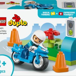 LEGO DUPLO Town - Blauwe Politiemotor Educatief Montessori Speelgoed voor Kinderen - 10471