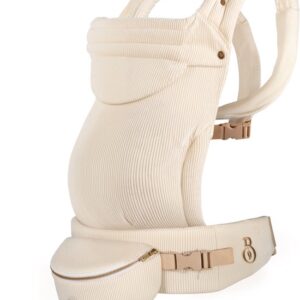 Babiem® Chloé - Draagzak - Met Bijpassend Fanny Pack - Kinderdrager - Draagzak Baby - 3 Draagposities - Tot 15 Kilo - Draagzak Peuter - Off-white